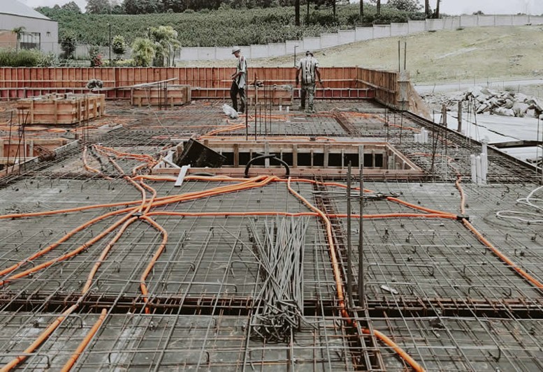 Muestra trabajos en obra civil antes de vaciado de concreto.