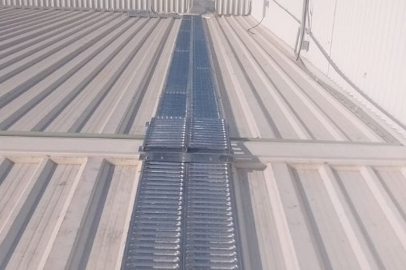 Se muestra un Paso de Gato instalado por GP Soluciones Industriales.